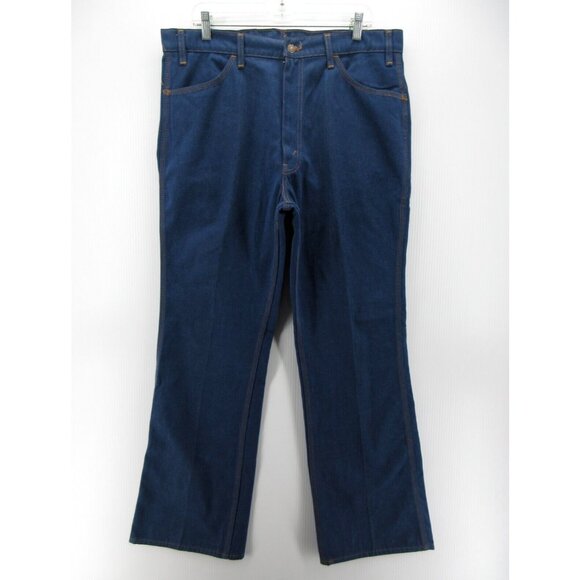 VINTAGE Levis Jeans 38X31 Bootcut Denim Orange Tab Western Pants NEW